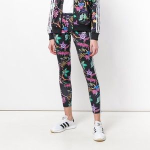 Adidas poisonous garden leggings size 2-4 NWOT XS